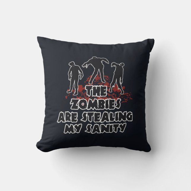 Zombies custom colour throw pillow (Front)