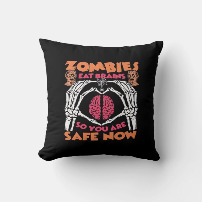 Zombies Eat Brains Classic Cushion (Front)