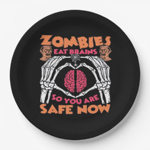 Zombies Eat Brains Classic Paper Plate