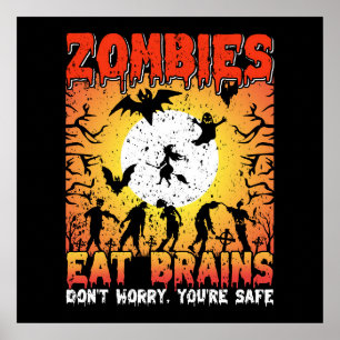Zombies Eat Brains Poster