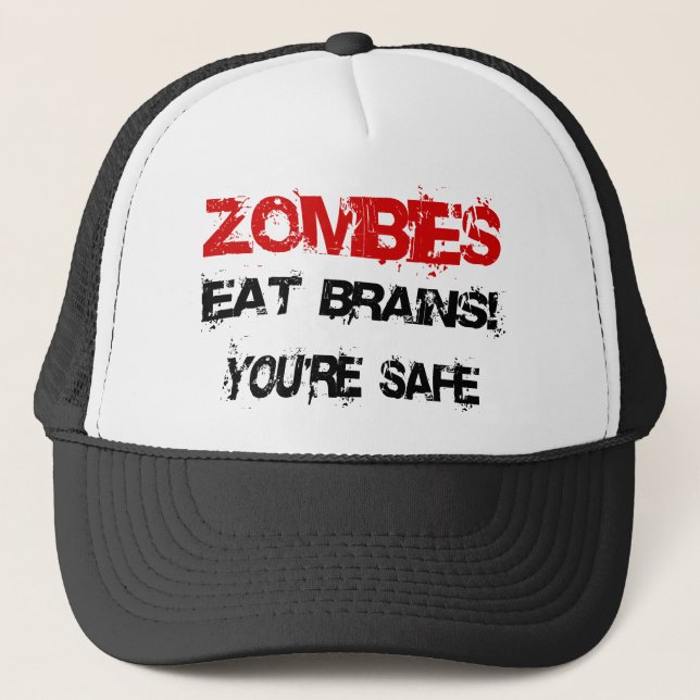 Zombies Eat Brains! Trucker Hat (Front)