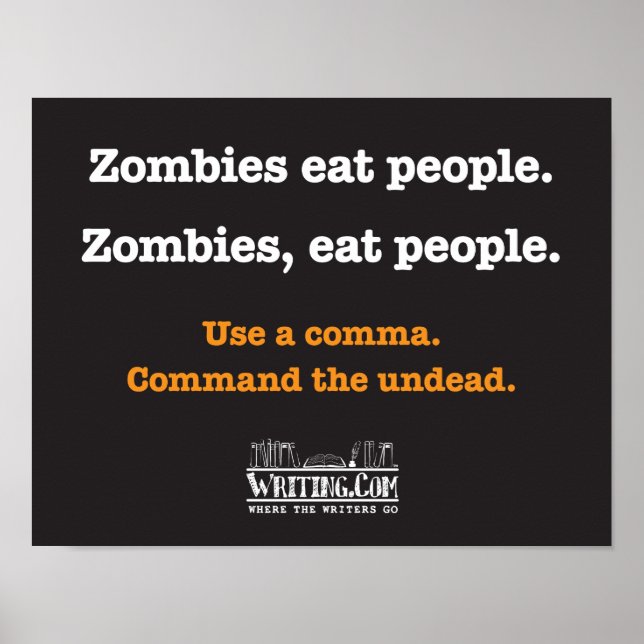 Zombies, eat people. poster (Front)