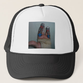 Zombies Eating Brains Funny Zombie Fingers Painted Trucker Hat