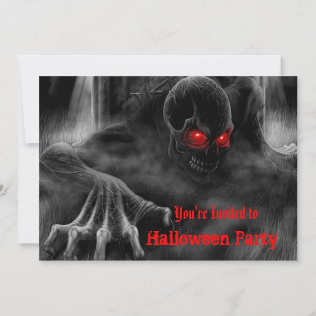 Zombies Halloween Party Invitation (Front)