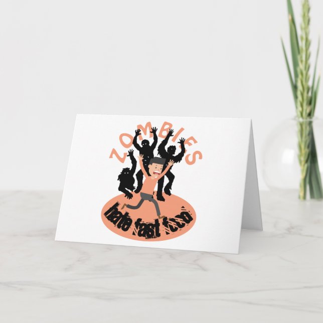 Zombies Hate Fast Food Card (Front)