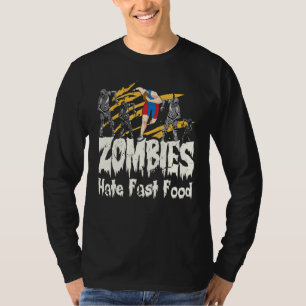 Zombies Hate Fast Food I Halloween Running T-Shirt