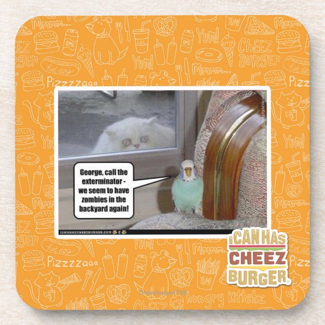 Zombies in the backyard coaster (Front)