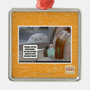 Zombies in the backyard metal tree decoration