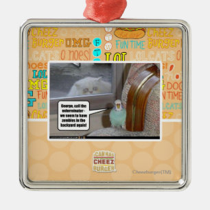 Zombies in the backyard metal tree decoration