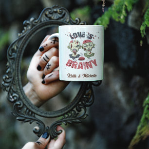 Zombies Love Is Brainy – Funny Halloween Coffee Mug