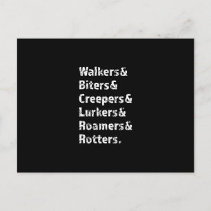Zombies Nicknames Postcard