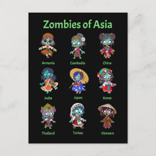 Zombies of Asia Postcard