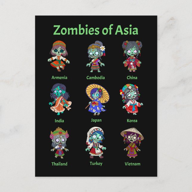 Zombies of Asia Postcard (Front)