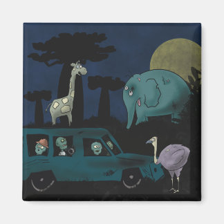 Zombies on Safari Magnet