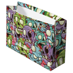 Zombies Pattern Halloween Large Gift Bag