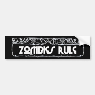 "Zombies Rule" Bumper Sticker