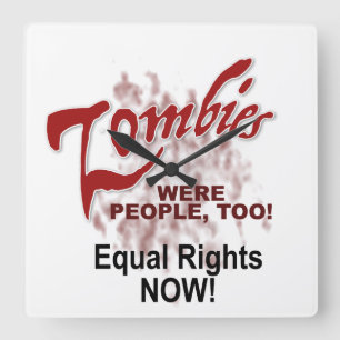 zombies were people too square wall clock