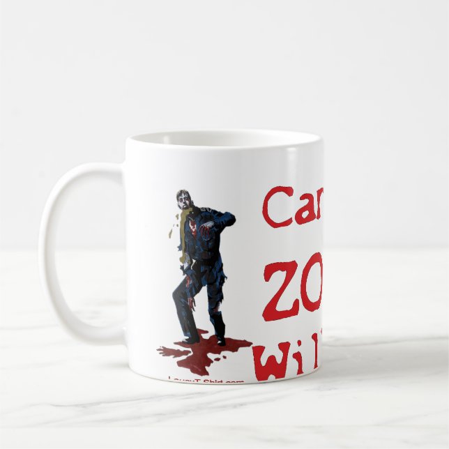 Zombies Will Eat Me Coffee Mug (Left)