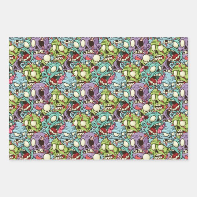 Zombies! Wrapping Paper Sheet (Front)