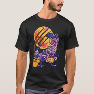 Zombiesaurus T Rex Dinosaur Halloween Bloody Zombi T-Shirt