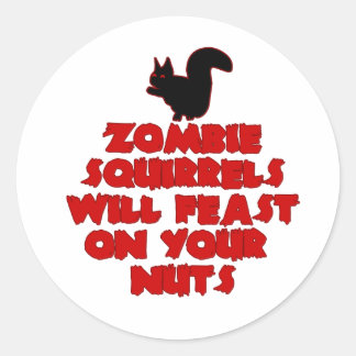 ZombieSquirrelpng Classic Round Sticker