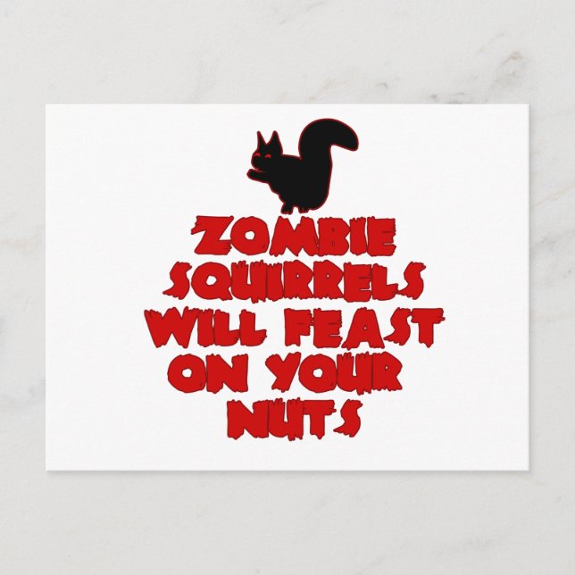 ZombieSquirrelpng Postcard (Front)