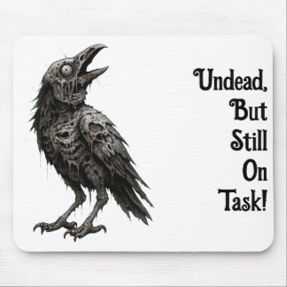 Zombified Crow Mouse Pad