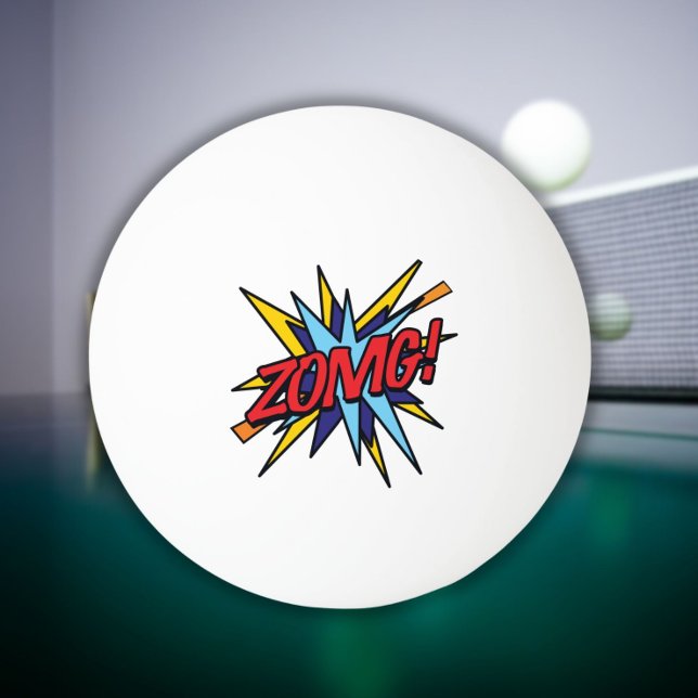 ZOMG Funny Cool Comic Book Quote Modern Ping Pong Ball (ZOMG Funny Cool Comic Book Quote Modern Ping Pong Ball)