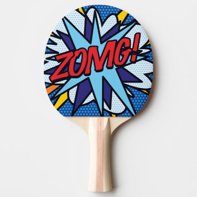 ZOMG Funny Modern Cool Comic Book Quote Ping Pong Paddle (Front)