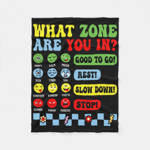 Zone Of Regulation For School Counsellor Mental He Fleece Blanket