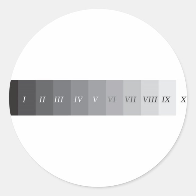 Zone System Classic Round Sticker (Front)