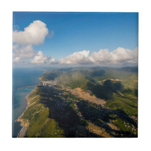 Zonguldak, Aerial, Black Sea Coast Of Turkey Ceramic Tile