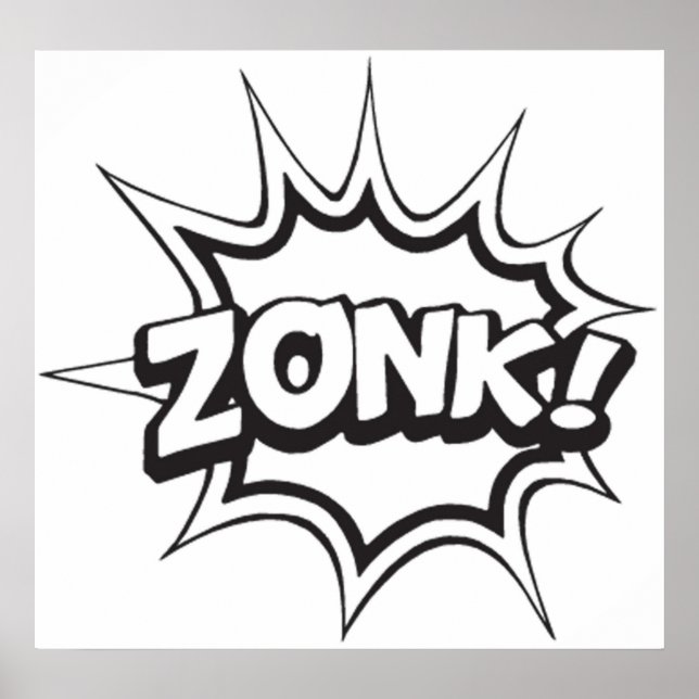 ZONK Comic Book Caption Poster (Front)