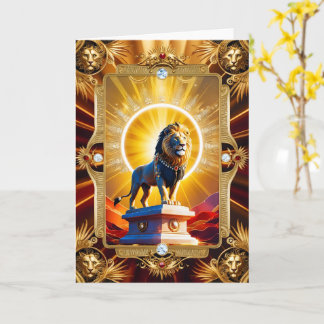 Zonnige Lion Wenscard - Royal Force Card