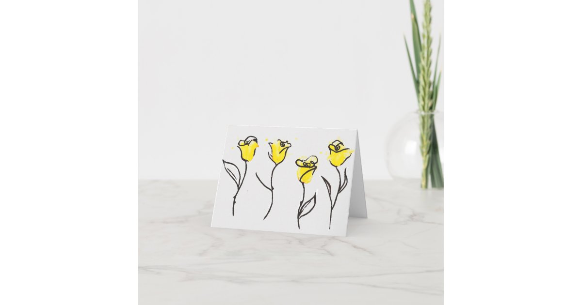 Zonta Yellow Rose Note Cards Zazzle