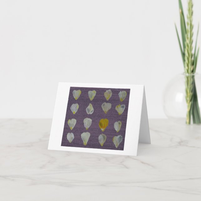 Zonta Yellow Rose Petals Note Card (Front)