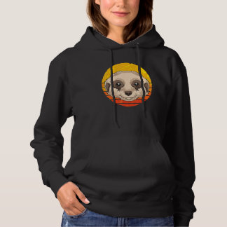 Zoo Animal Africa Safari Retro Meerkat Hoodie