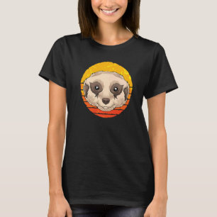 Zoo Animal Africa Safari Retro Meerkat T-Shirt