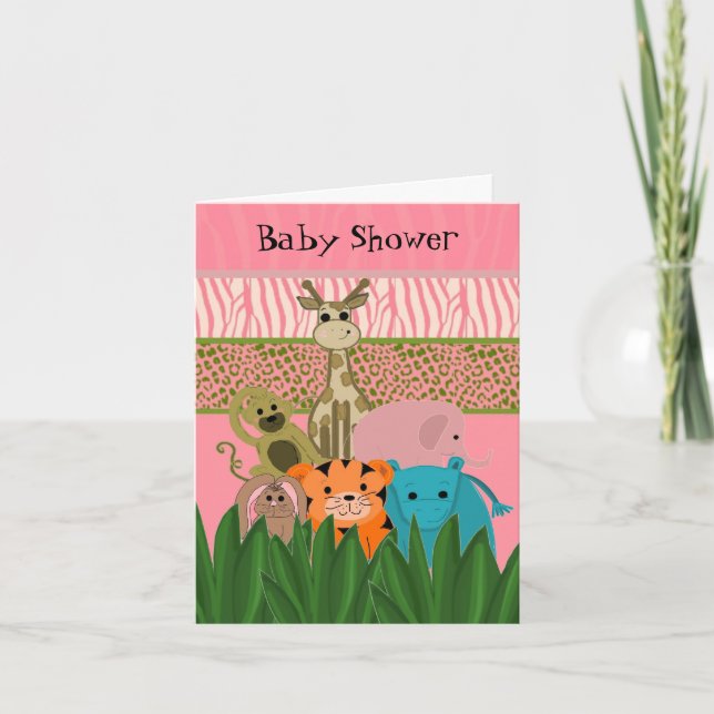 Zoo Animal Baby Shower Invitation (Front)