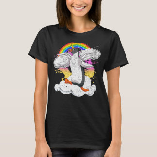 Zoo Animal Bird Penguincorn Rainbow Magical Pengui T-Shirt