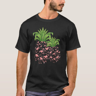 Zoo Animal Exotic Bird Pineapple Tropical Pink Fla T-Shirt