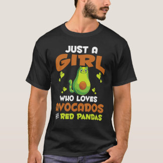 Zoo Animal Just A Girl Who Loves Avocados And Red T-Shirt