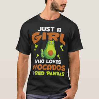 Zoo Animal Just A Girl Who Loves Avocados And Red  T-Shirt