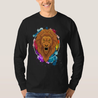 Zoo Animal Lion Africa Safari Colourful Lion T-Shirt