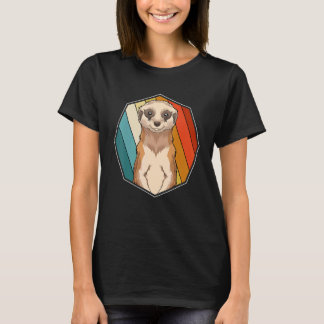 Zoo Animal Meerkat  Africa Safari Retro Meerkat 1 T-Shirt