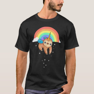 Zoo Animal Rainbow Slothicorn Fantasy Unicorn Slo T-Shirt