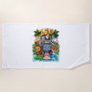 Zoo Animal Shirt Kids Boys Girls Teacher School Fi Beach Towel
