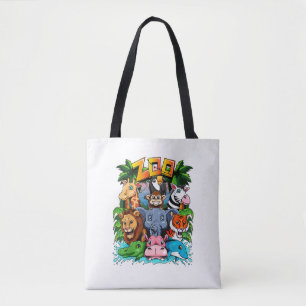 Zoo Animal Shirt Kids Boys Girls Teacher School Fi Tote Bag