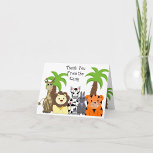 Zoo Animal Thank You Card