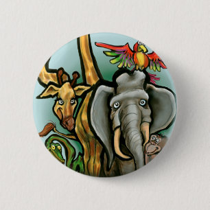 Zoo Animals 6 Cm Round Badge